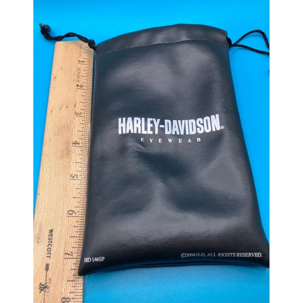 Harley-Davidson Eyewear Pouch Black Faux Leather Drawstring HD 146SP